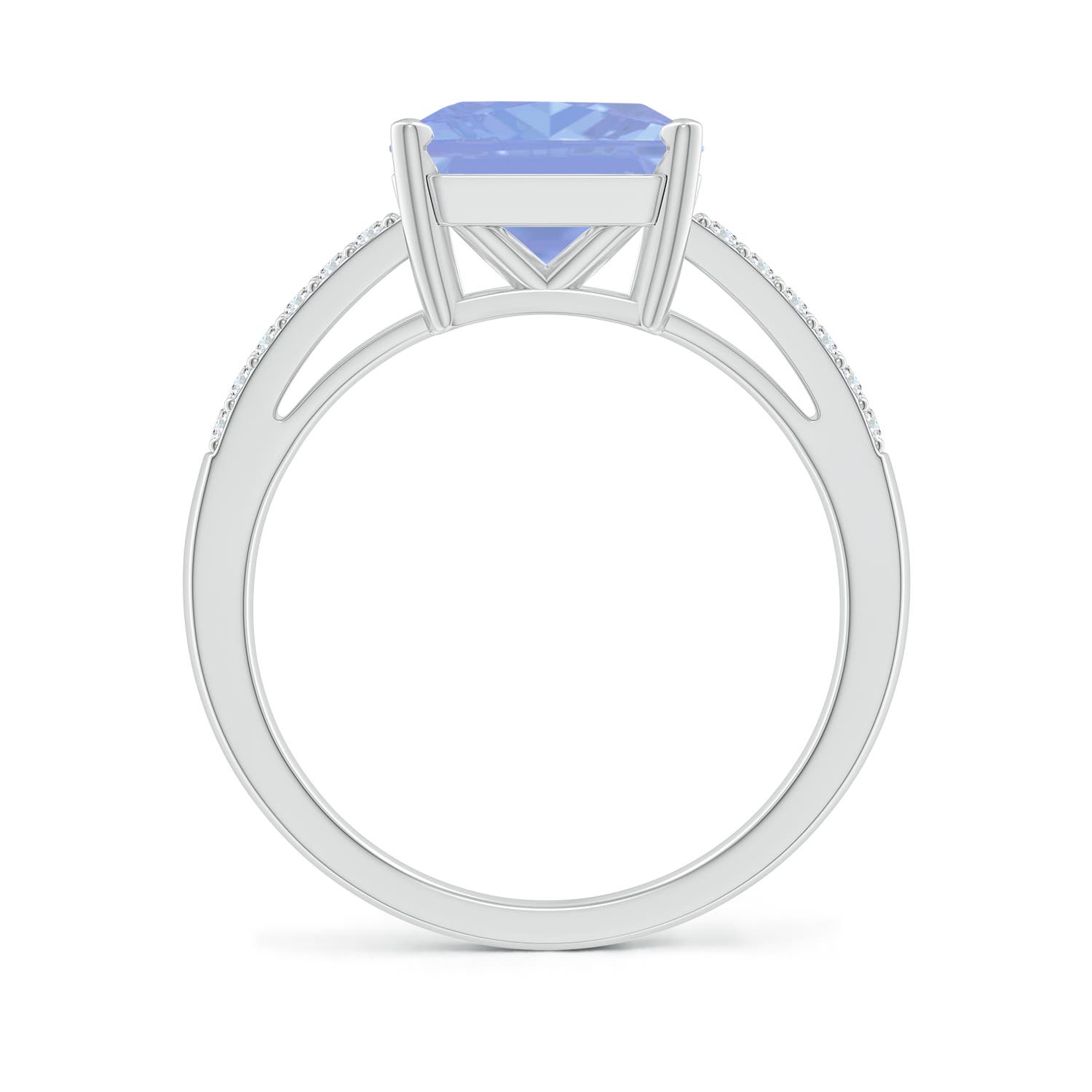 A - Tanzanite / 3.49 CT / 14 KT White Gold