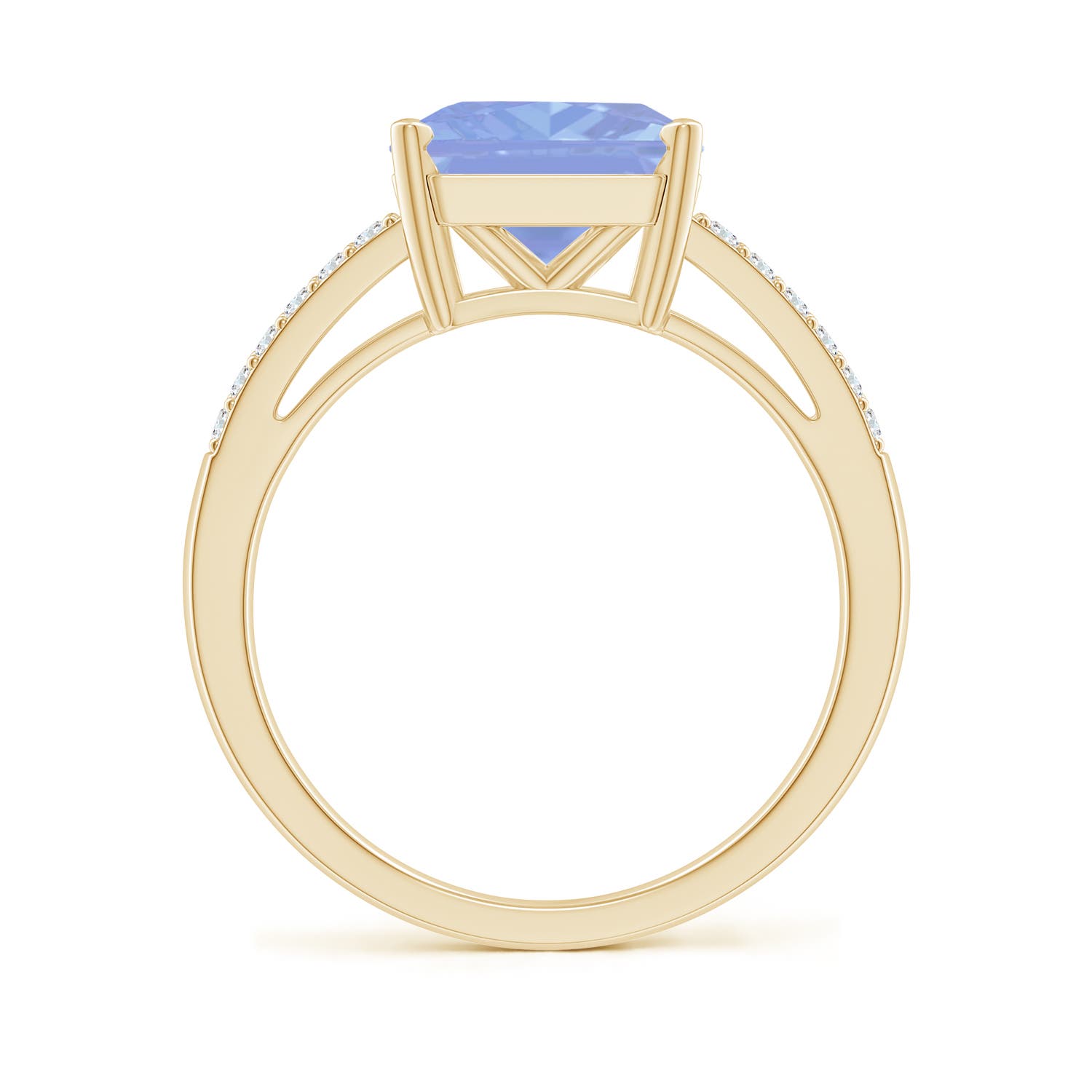 A - Tanzanite / 3.49 CT / 14 KT Yellow Gold