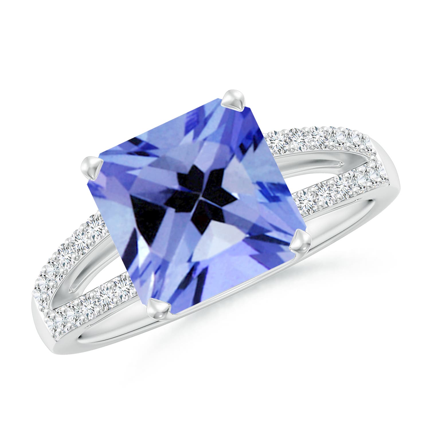 AA - Tanzanite / 3.49 CT / 14 KT White Gold