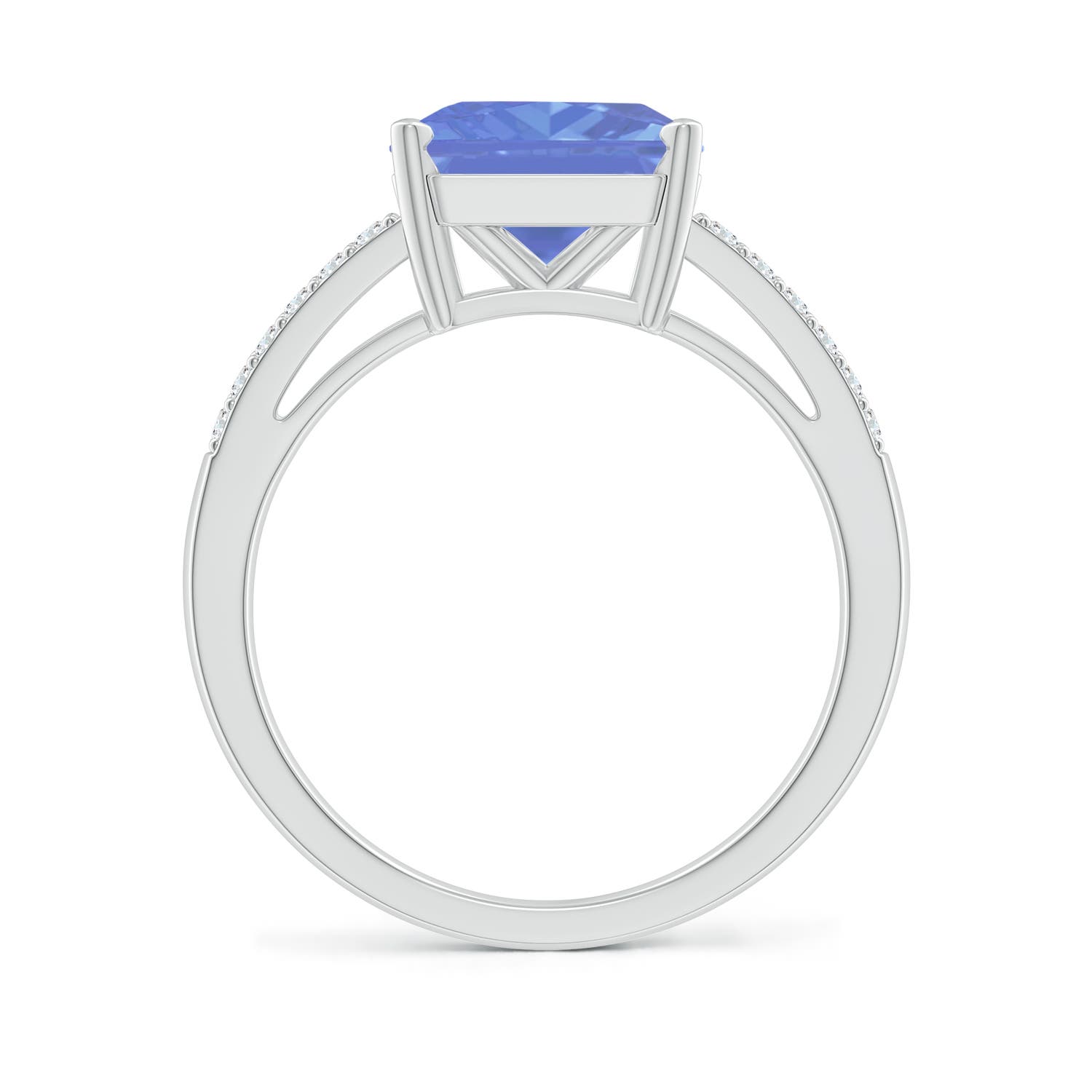 AA - Tanzanite / 3.49 CT / 14 KT White Gold