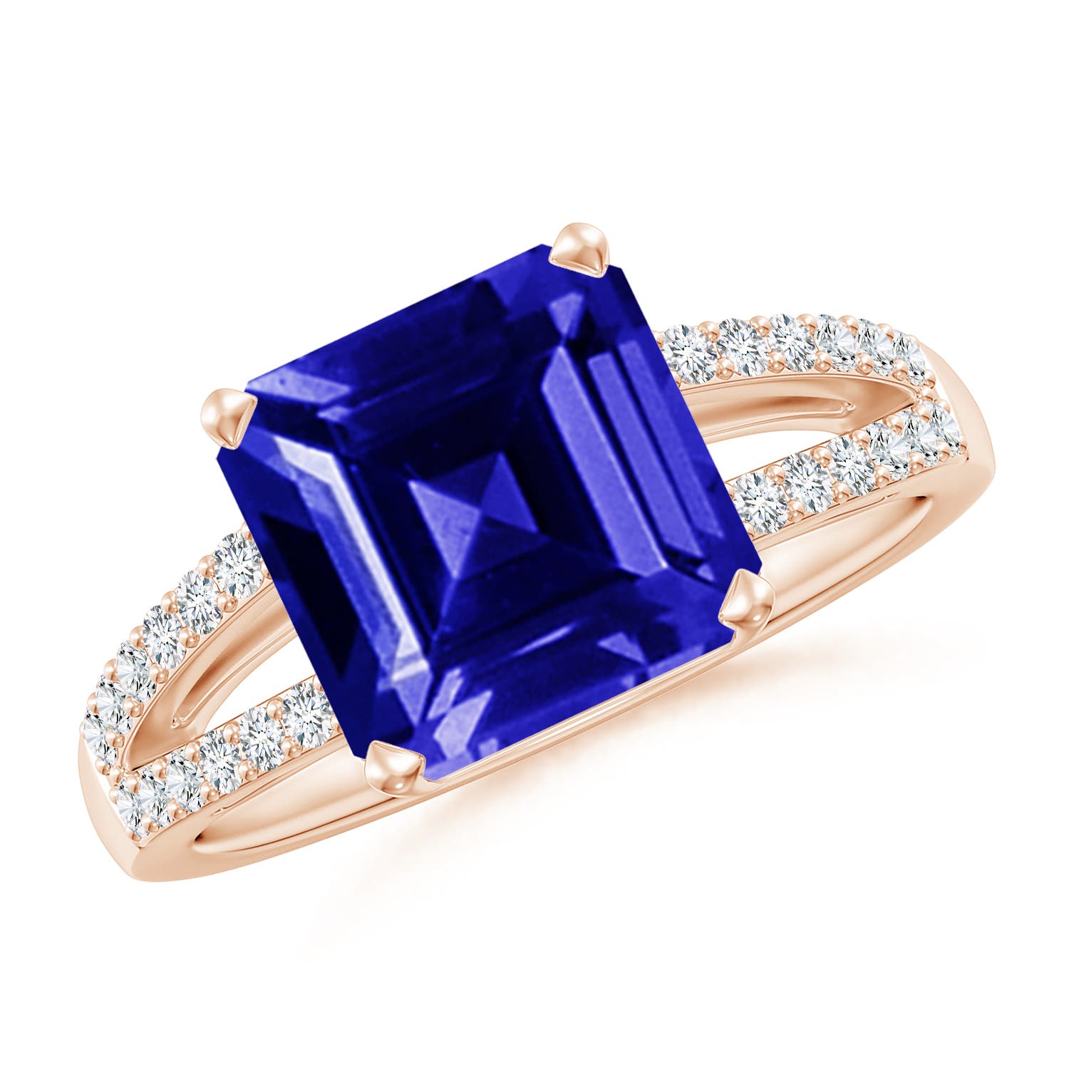 AAAA - Tanzanite / 3.49 CT / 14 KT Rose Gold