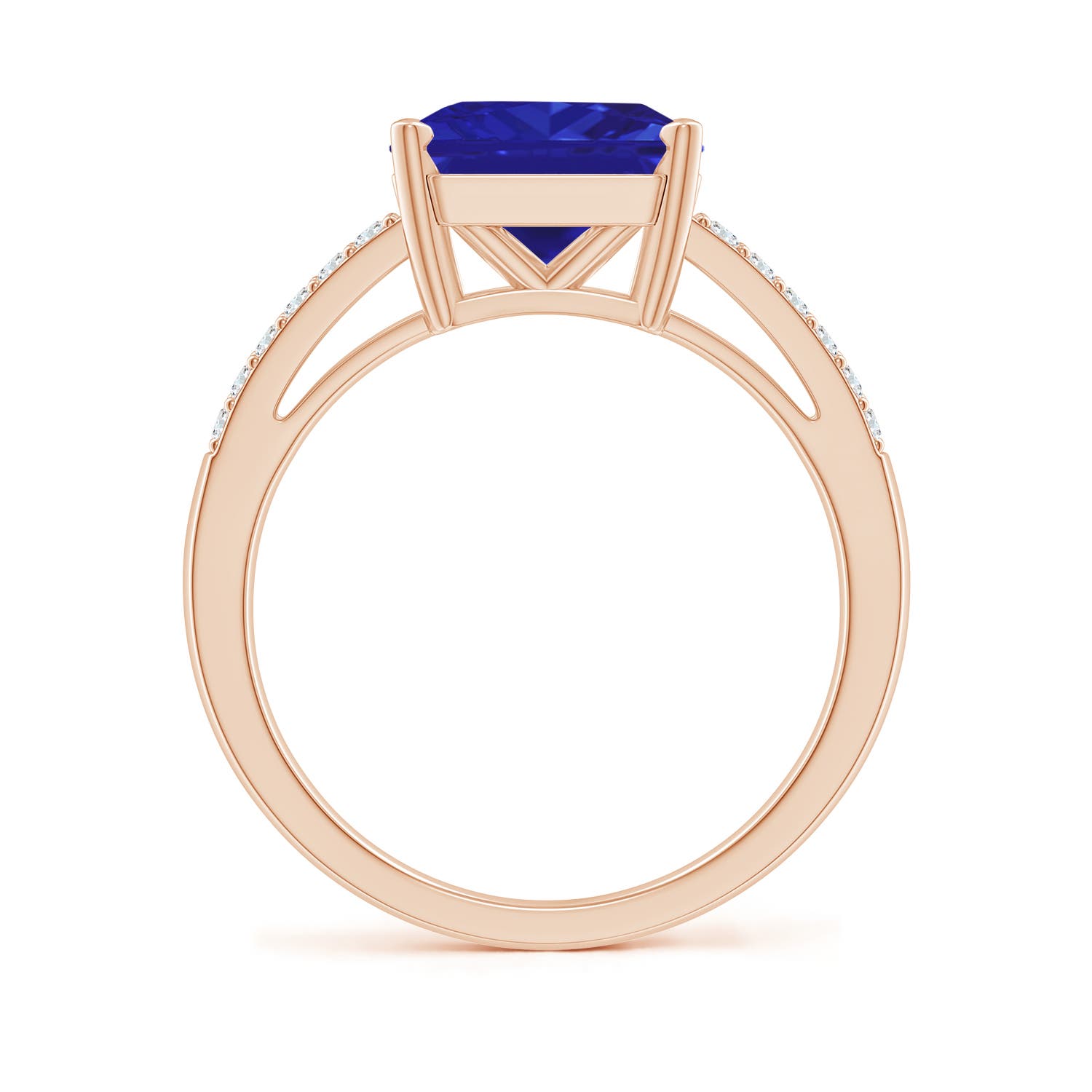 AAAA - Tanzanite / 3.49 CT / 14 KT Rose Gold