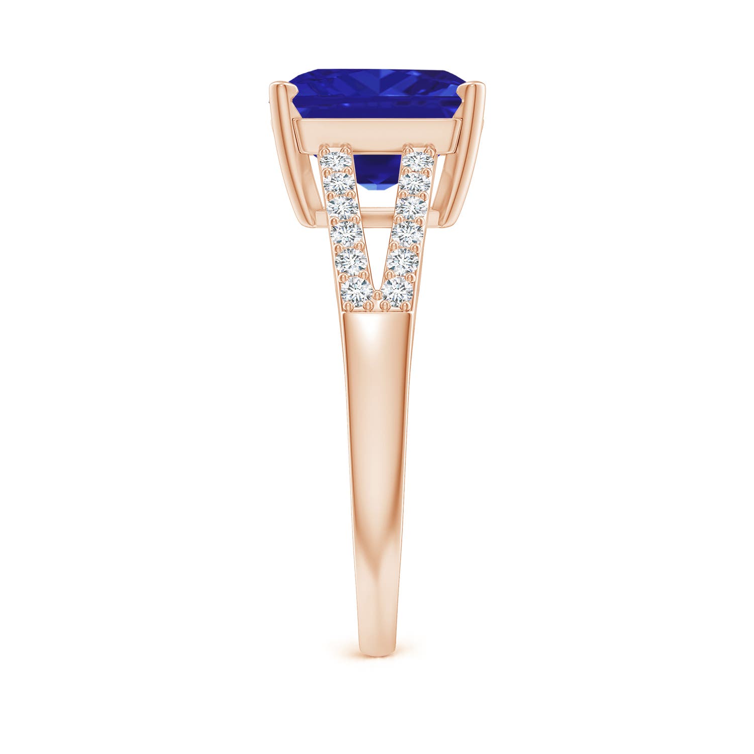 AAAA - Tanzanite / 3.49 CT / 14 KT Rose Gold