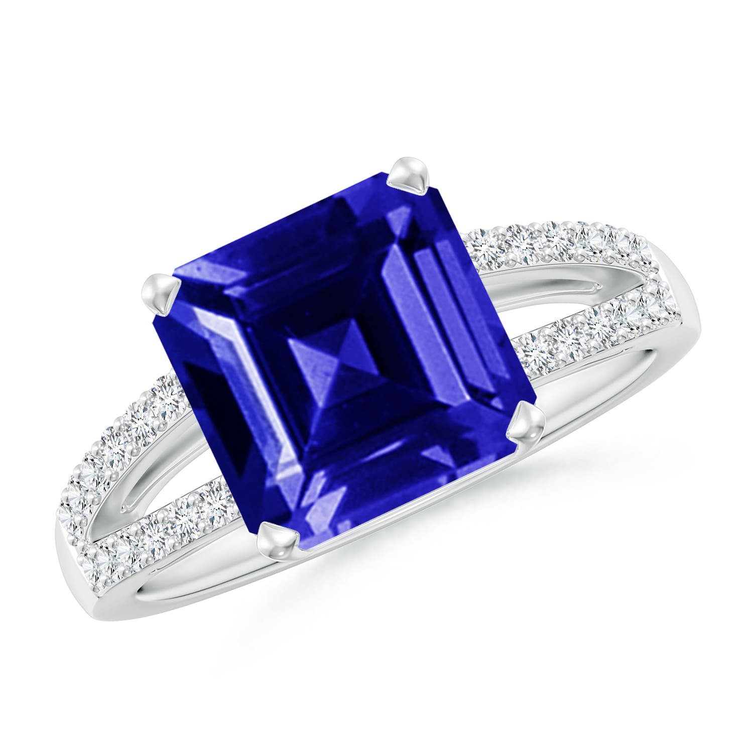 AAAA - Tanzanite / 3.49 CT / 14 KT White Gold