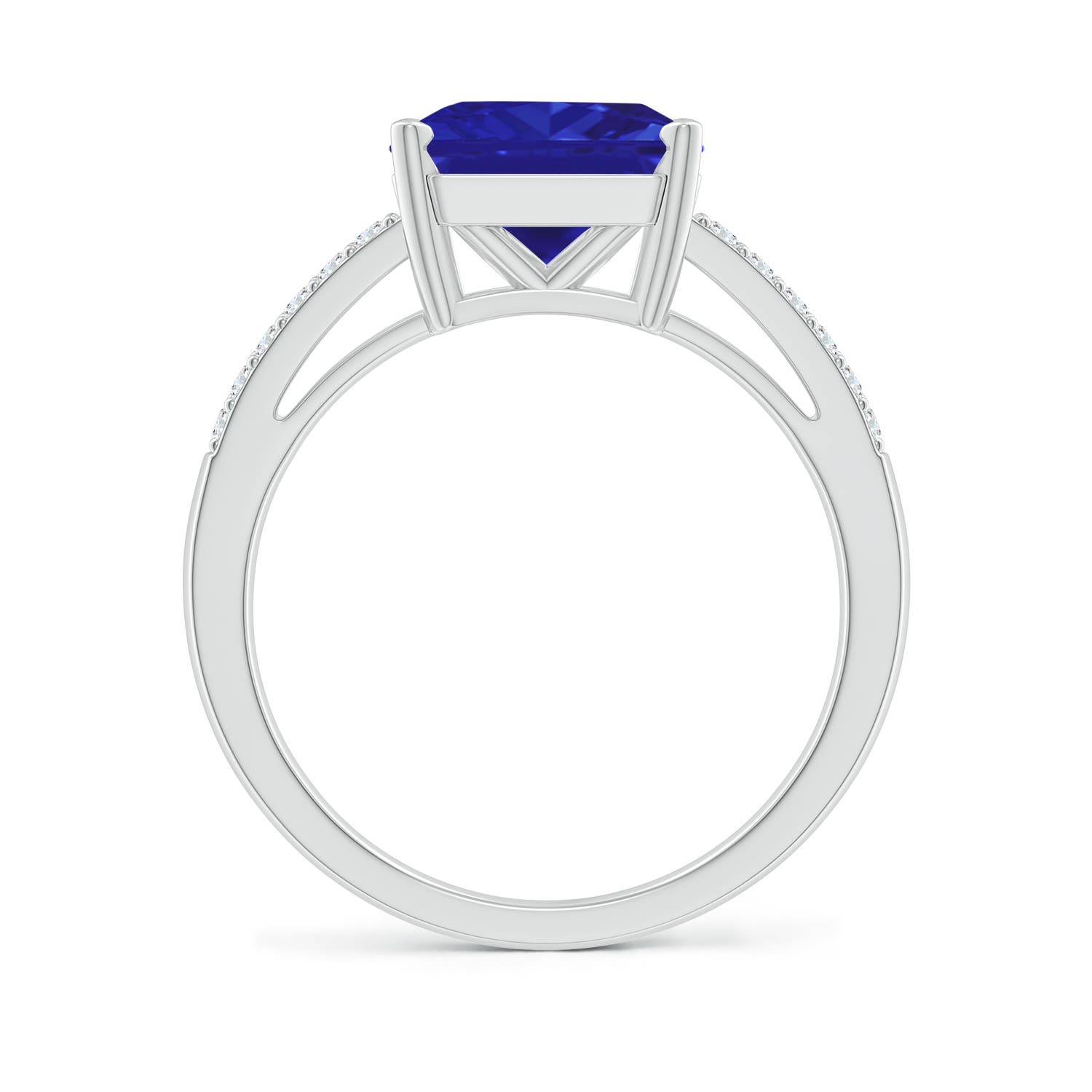 AAAA - Tanzanite / 3.49 CT / 14 KT White Gold