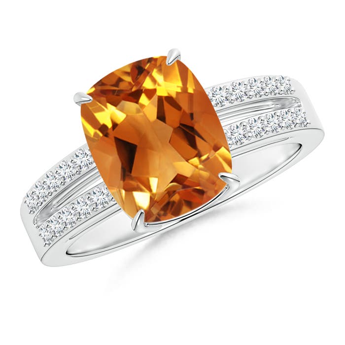 AAA - Citrine / 2.85 CT / 14 KT White Gold