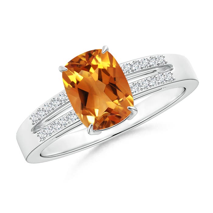 AAA - Citrine / 1.47 CT / 14 KT White Gold