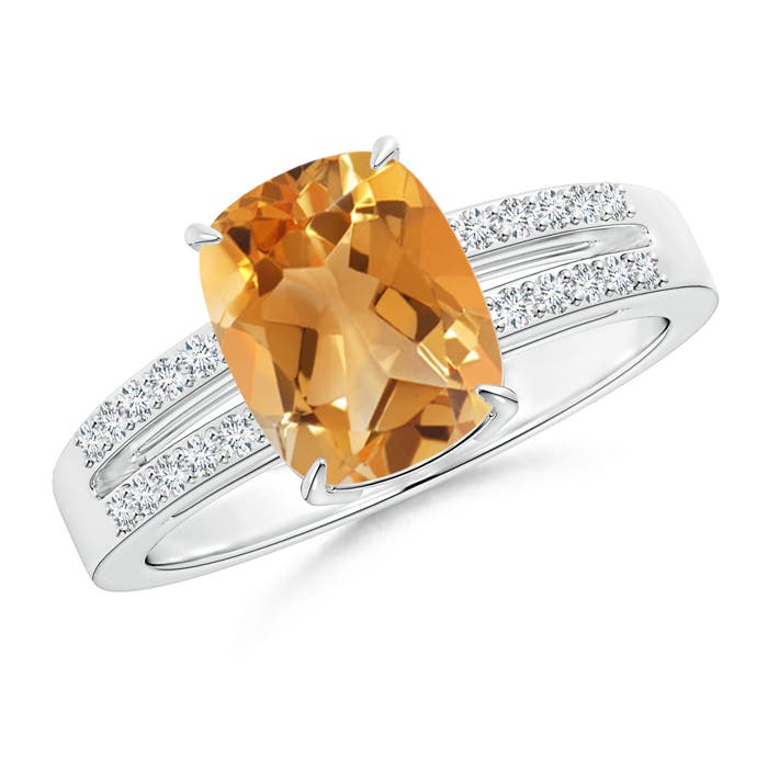 A - Citrine / 2.11 CT / 14 KT White Gold