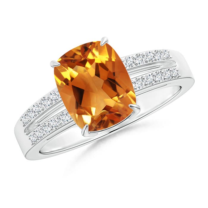 AAA - Citrine / 2.11 CT / 14 KT White Gold