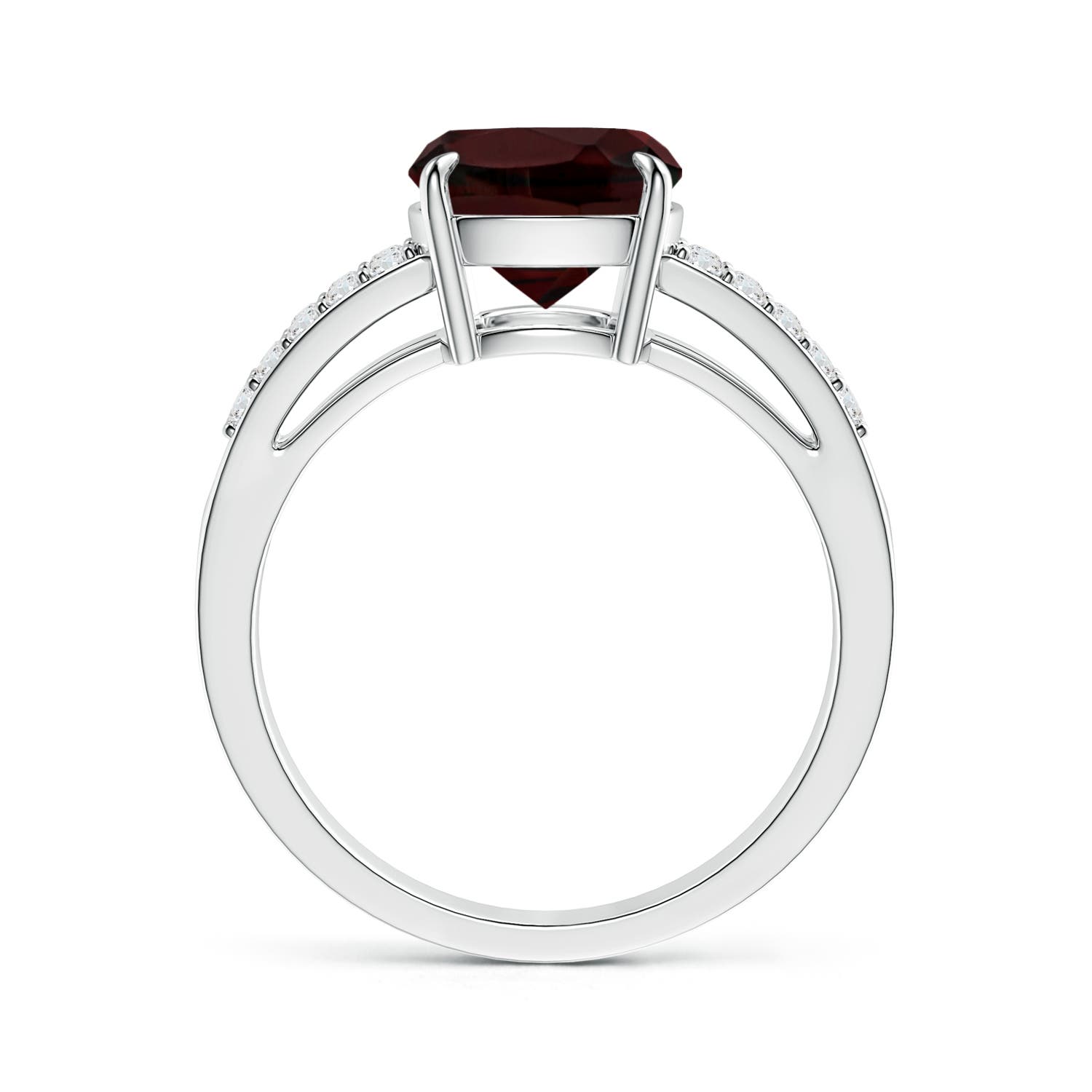 A - Garnet / 3.55 CT / 14 KT White Gold