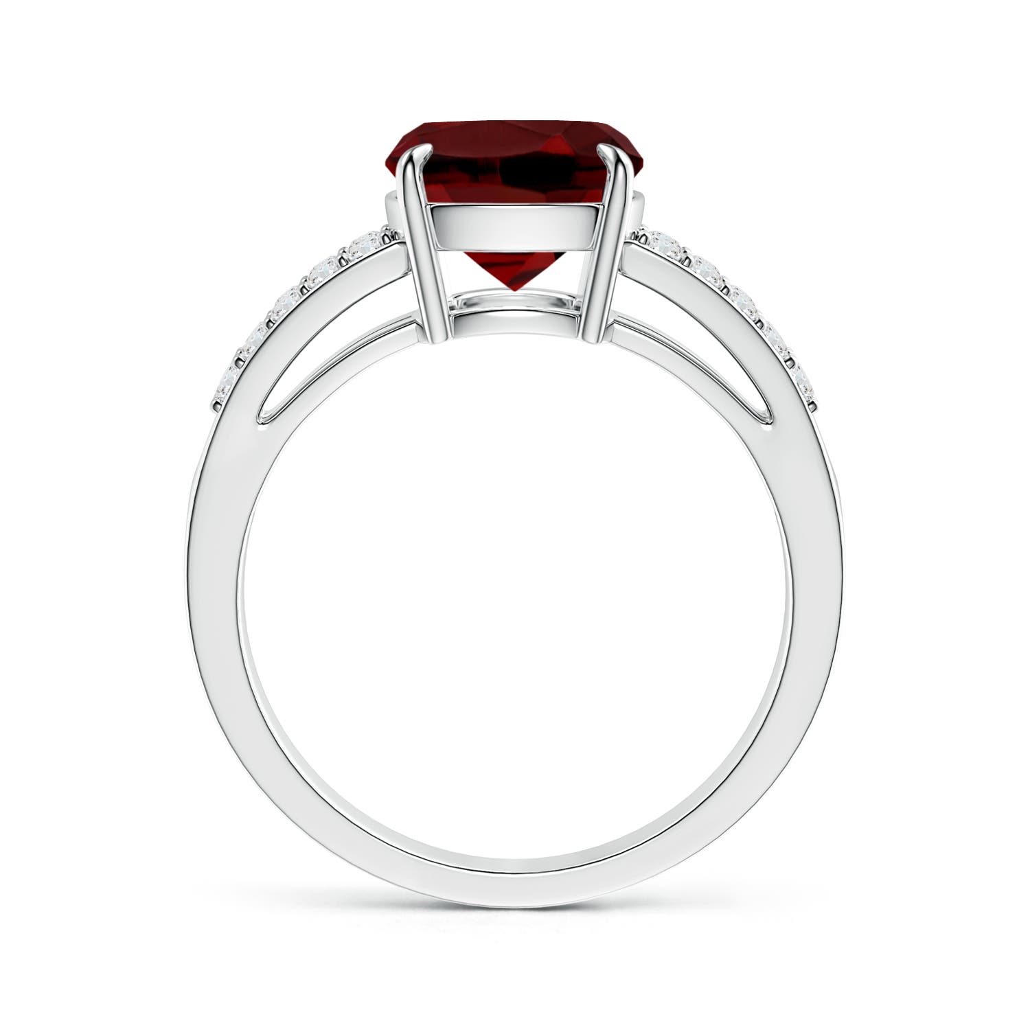 AAAA - Garnet / 3.55 CT / 14 KT White Gold