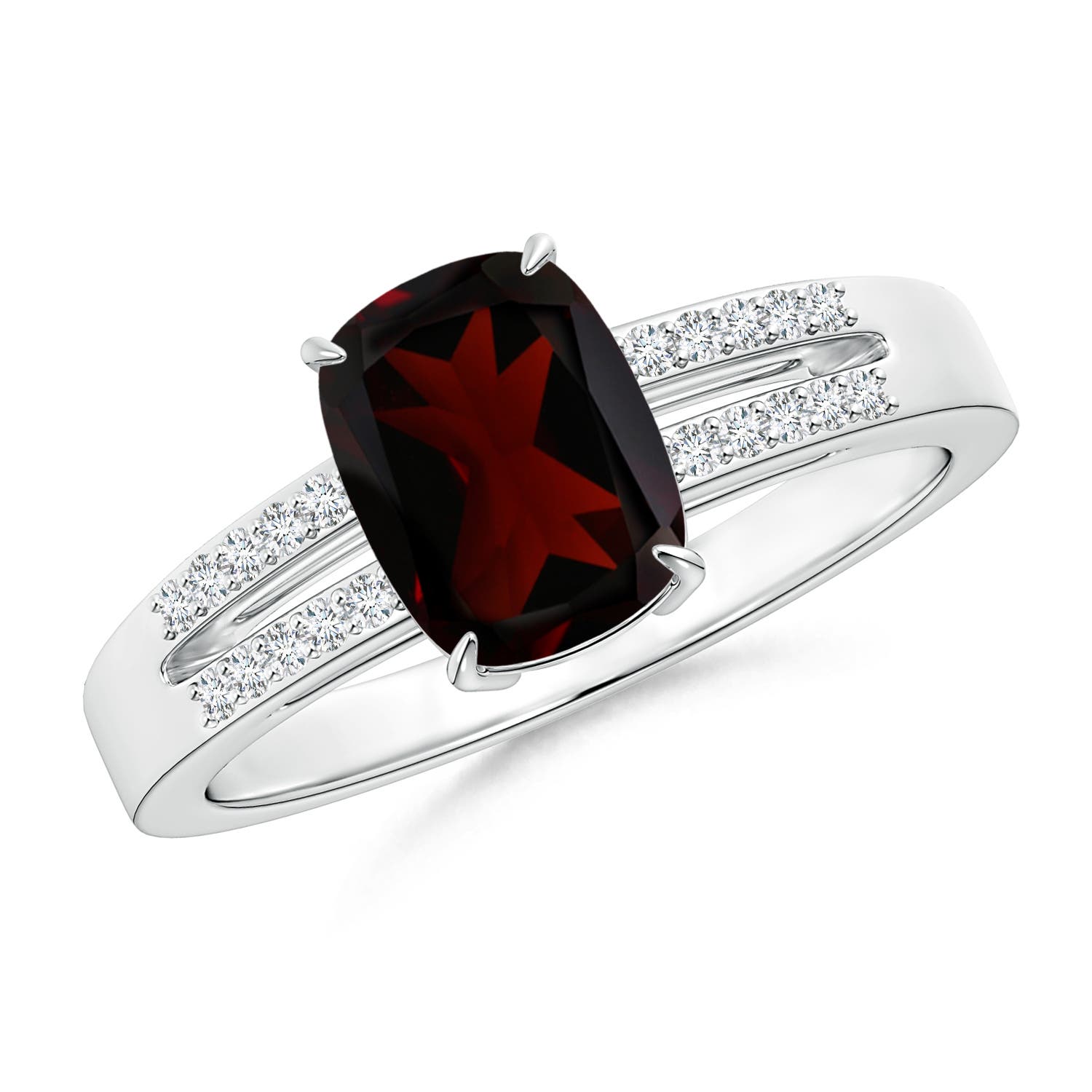 A - Garnet / 1.72 CT / 14 KT White Gold