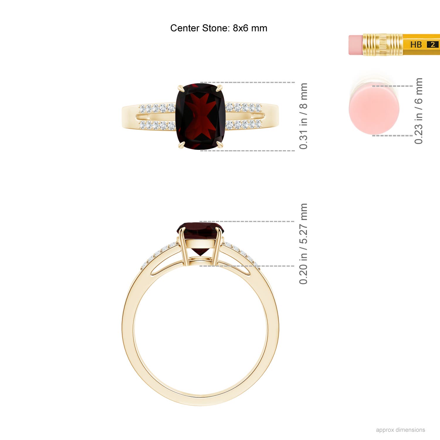 A - Garnet / 1.72 CT / 14 KT Yellow Gold