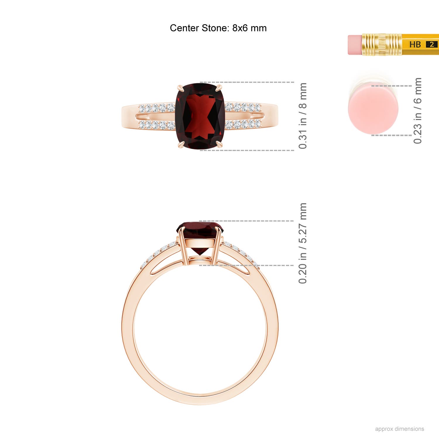 AA - Garnet / 1.72 CT / 14 KT Rose Gold