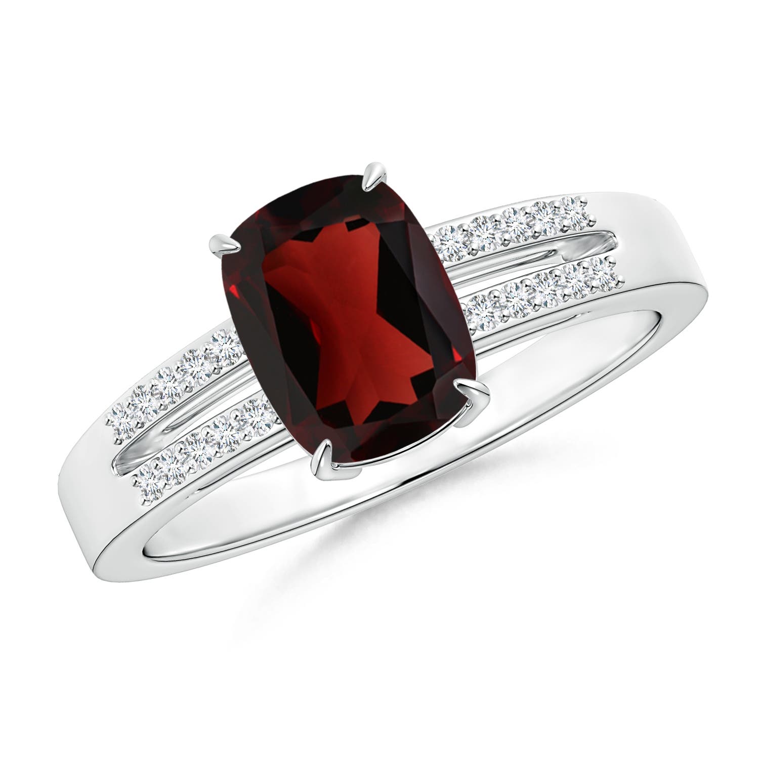 AA - Garnet / 1.72 CT / 14 KT White Gold