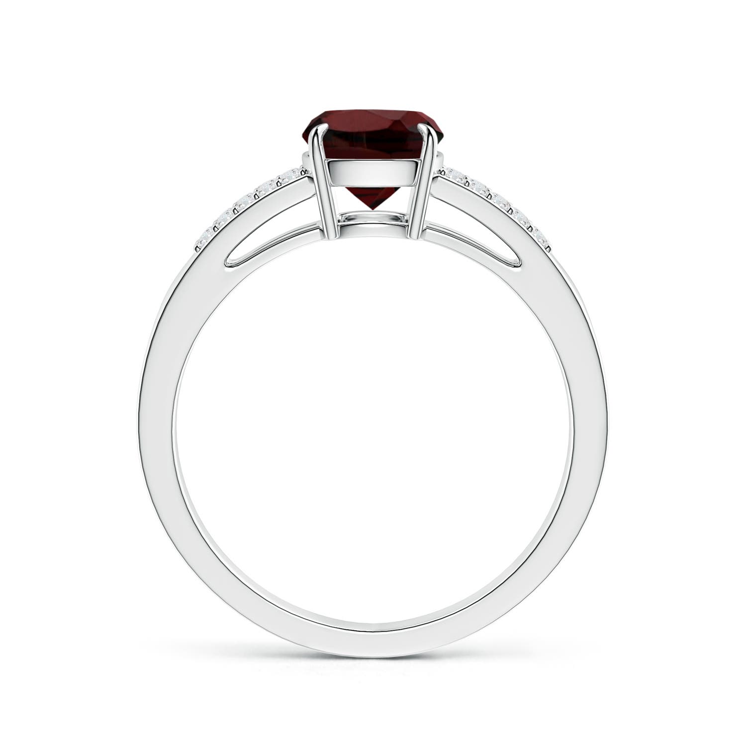 AA - Garnet / 1.72 CT / 14 KT White Gold