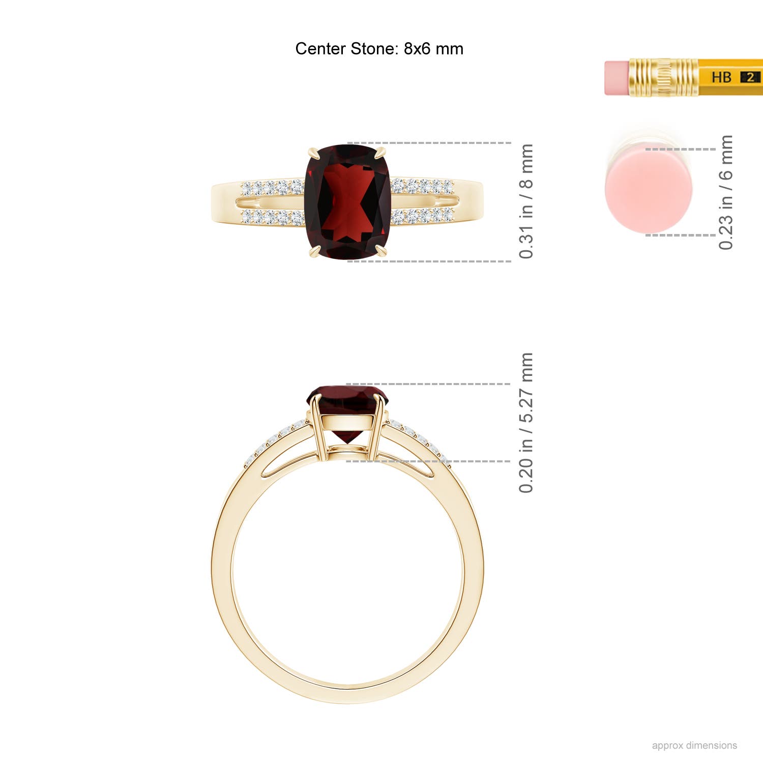 AA - Garnet / 1.72 CT / 14 KT Yellow Gold