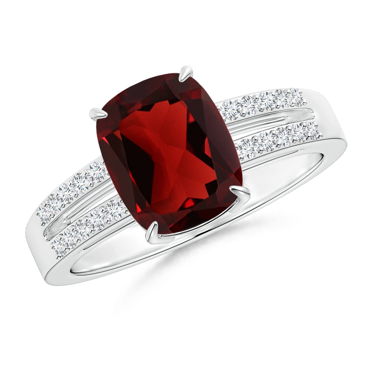 AAA - Garnet / 3.06 CT / 14 KT White Gold