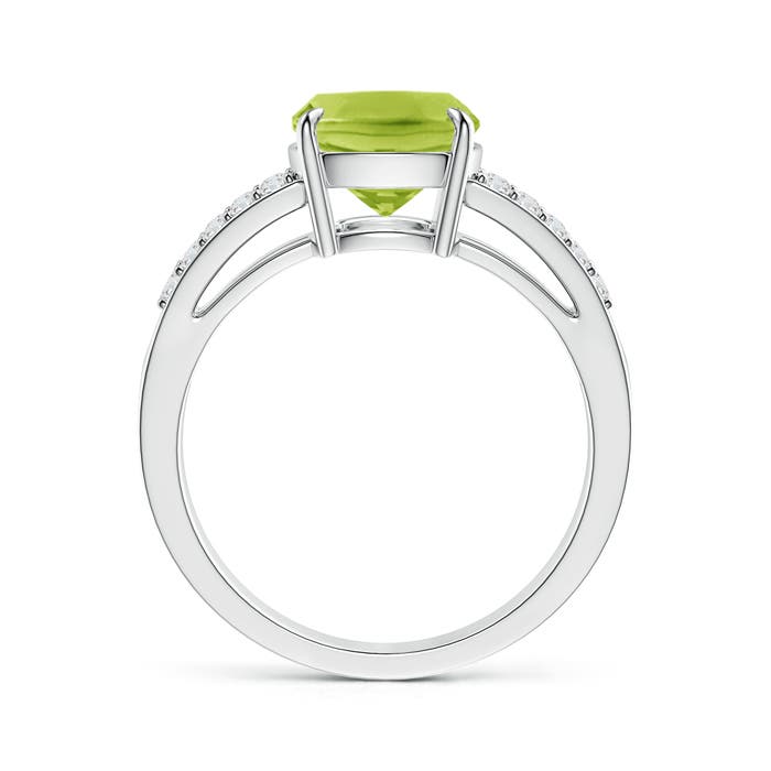 AA - Peridot / 3.1 CT / 14 KT White Gold