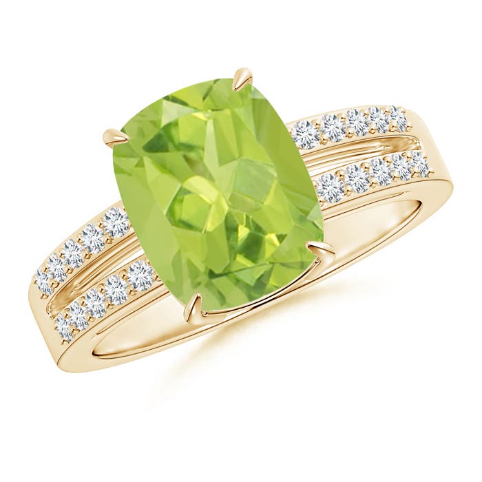 AA - Peridot / 3.1 CT / 14 KT Yellow Gold