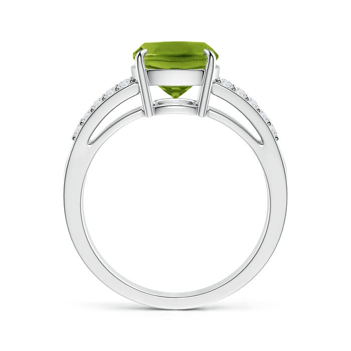 AAAA - Peridot / 3.1 CT / 14 KT White Gold