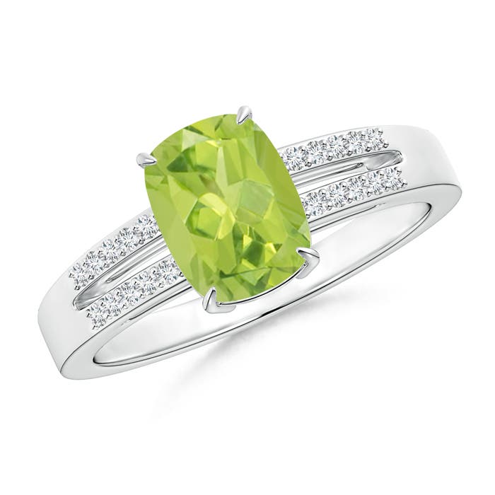 AA - Peridot / 1.57 CT / 14 KT White Gold