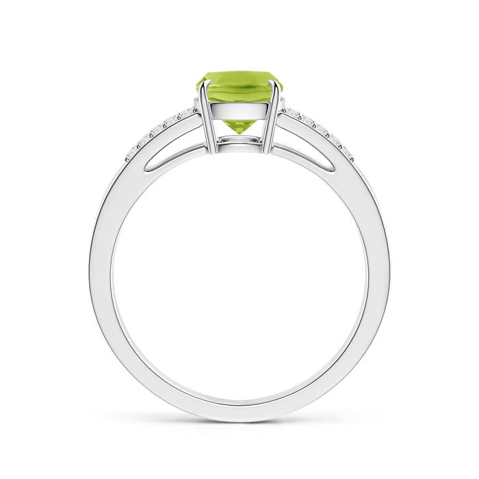 AA - Peridot / 1.57 CT / 14 KT White Gold