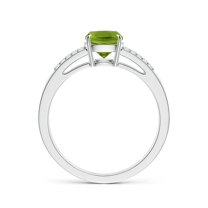 AAAA - Peridot / 1.57 CT / 14 KT White Gold