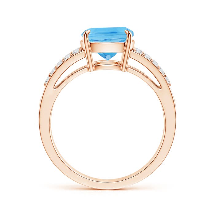 A - Swiss Blue Topaz / 3.4 CT / 14 KT Rose Gold