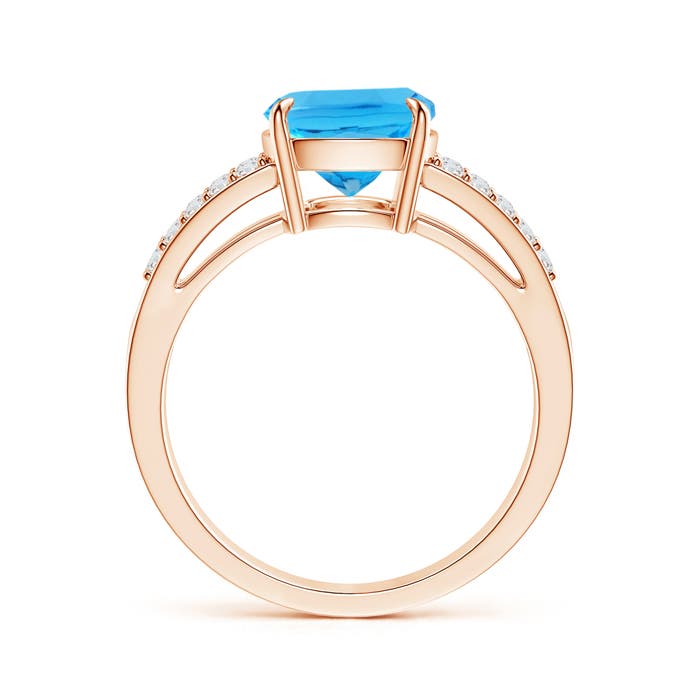 AAA - Swiss Blue Topaz / 3.4 CT / 14 KT Rose Gold