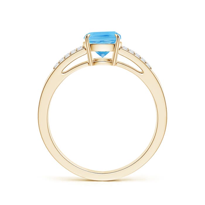 A - Swiss Blue Topaz / 1.72 CT / 14 KT Yellow Gold