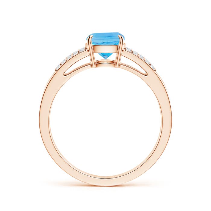 AA - Swiss Blue Topaz / 1.72 CT / 14 KT Rose Gold