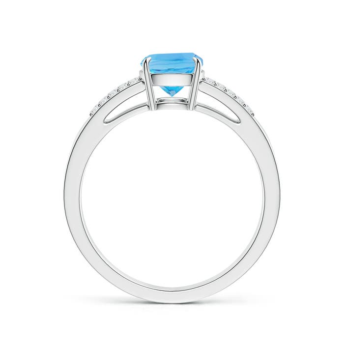 AA - Swiss Blue Topaz / 1.72 CT / 14 KT White Gold