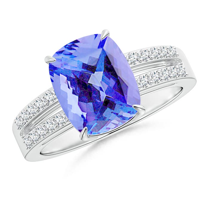 AA - Tanzanite / 2.8 CT / 14 KT White Gold