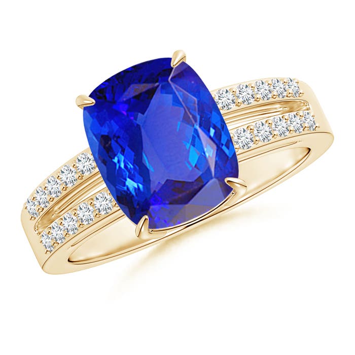 AAA - Tanzanite / 2.8 CT / 14 KT Yellow Gold