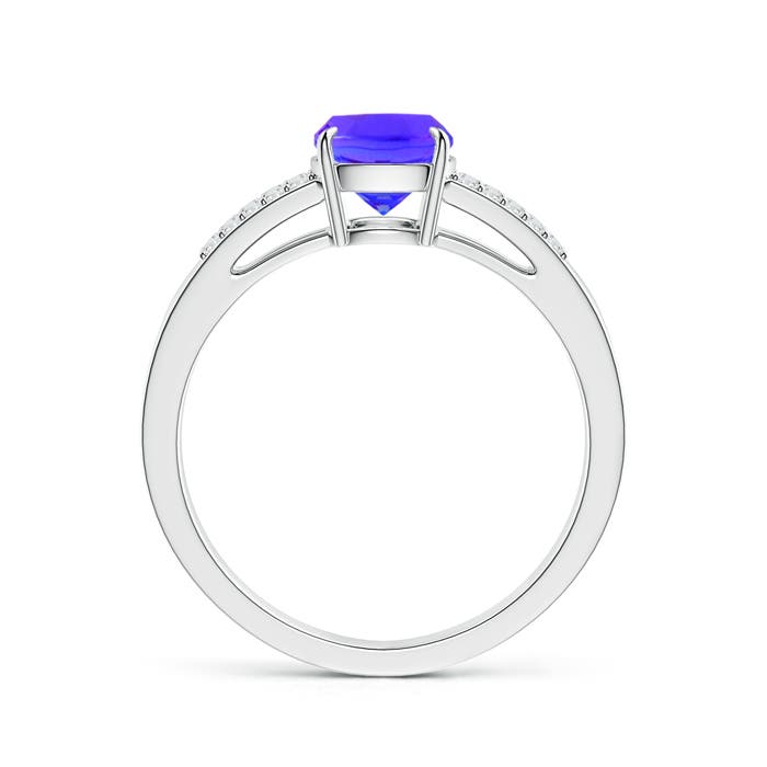 AAA - Tanzanite / 1.72 CT / 14 KT White Gold