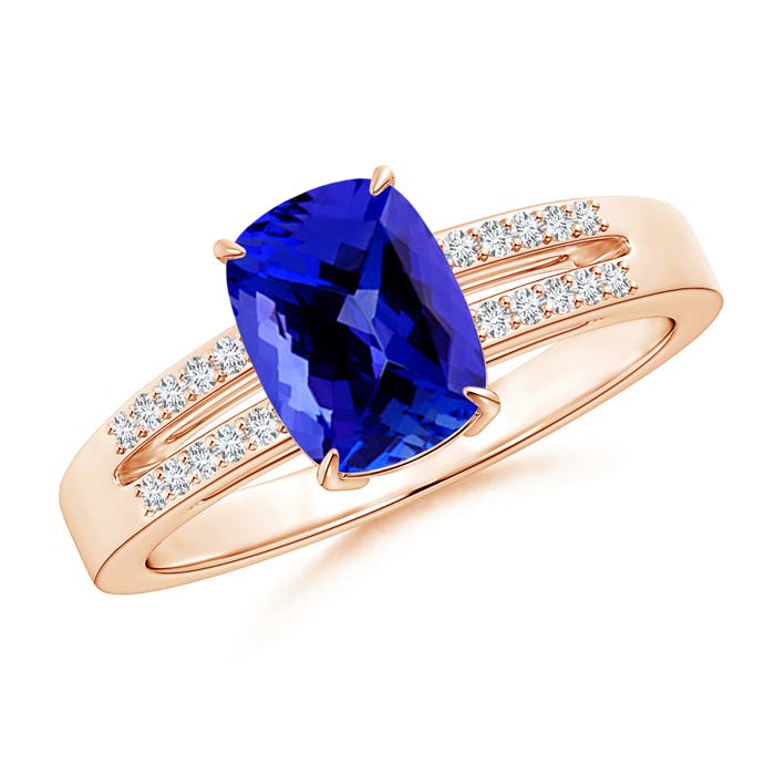 AAAA - Tanzanite / 1.72 CT / 14 KT Rose Gold