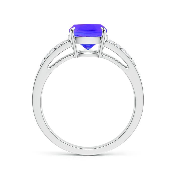 AAA - Tanzanite / 2.61 CT / 14 KT White Gold