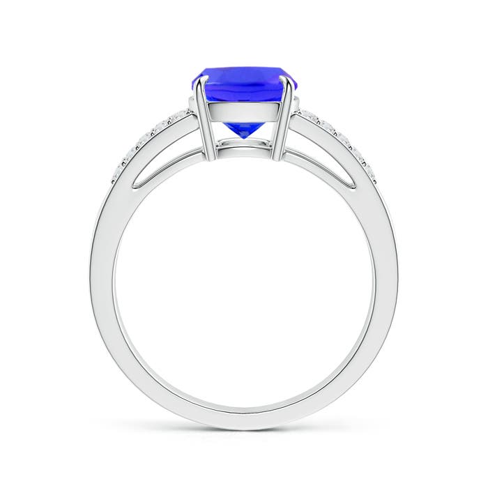 AAAA - Tanzanite / 2.61 CT / 14 KT White Gold