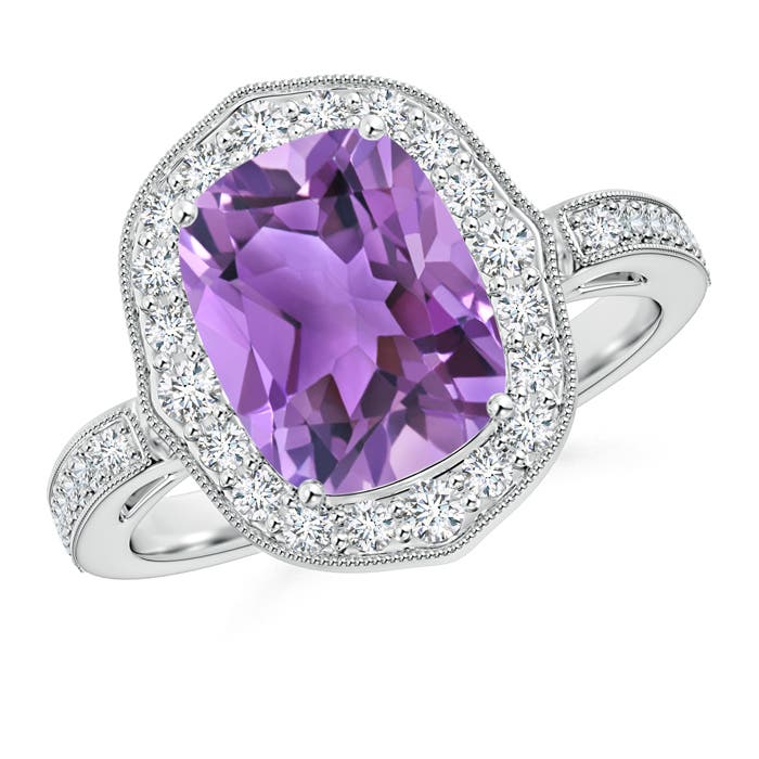 AA - Amethyst / 3.18 CT / 14 KT White Gold