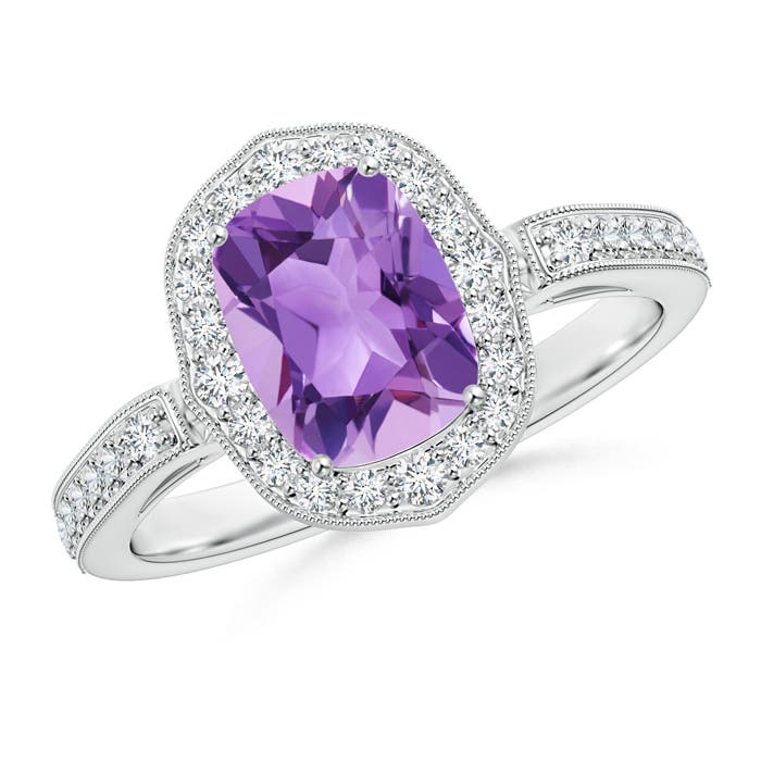 A - Amethyst / 1.52 CT / 14 KT White Gold