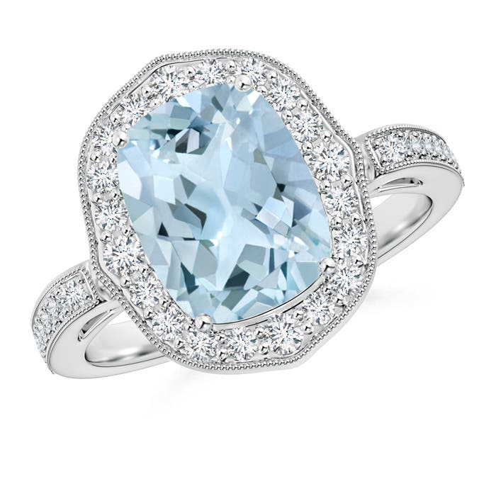 AA - Aquamarine / 2.93 CT / 14 KT White Gold