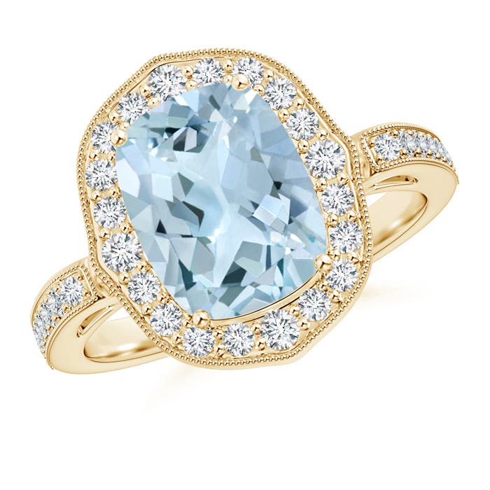 AA - Aquamarine / 2.93 CT / 14 KT Yellow Gold