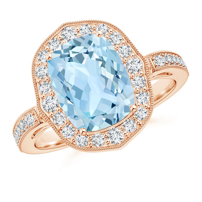 AAA - Aquamarine / 2.93 CT / 14 KT Rose Gold