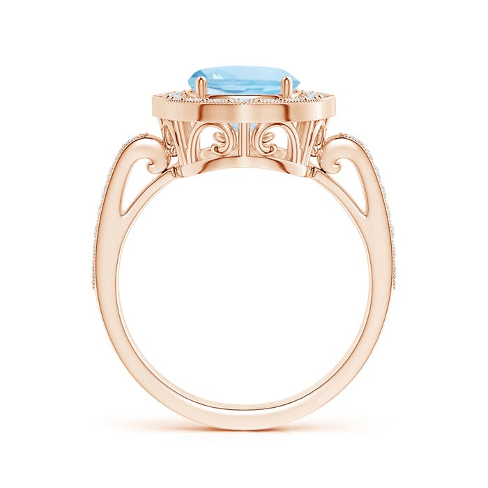 AAA - Aquamarine / 2.93 CT / 14 KT Rose Gold