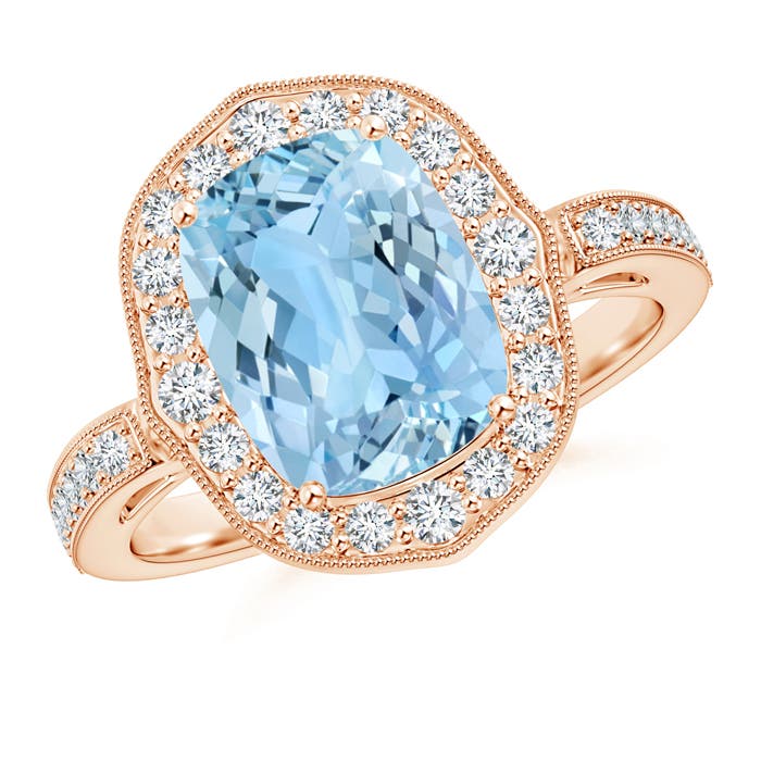 AAAA - Aquamarine / 2.93 CT / 14 KT Rose Gold