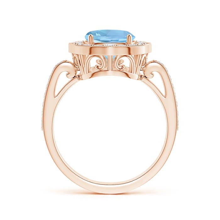 AAAA - Aquamarine / 2.93 CT / 14 KT Rose Gold