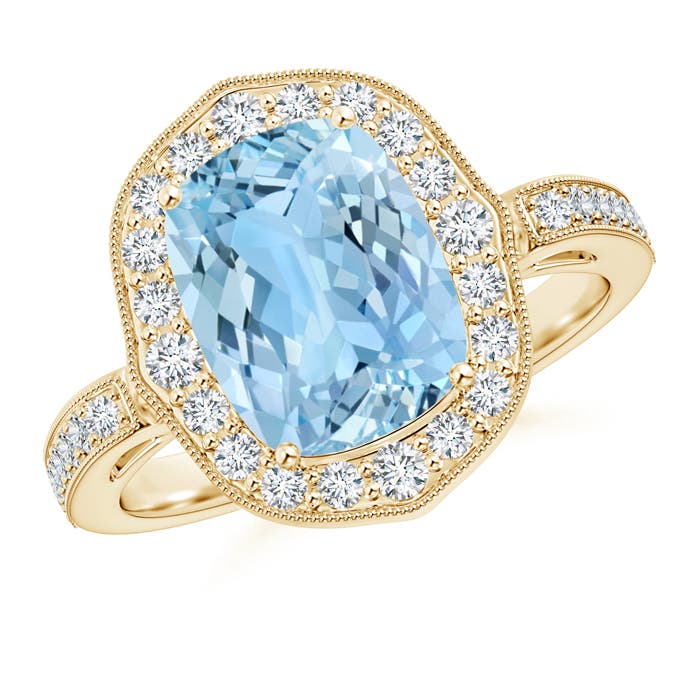 AAAA - Aquamarine / 2.93 CT / 14 KT Yellow Gold