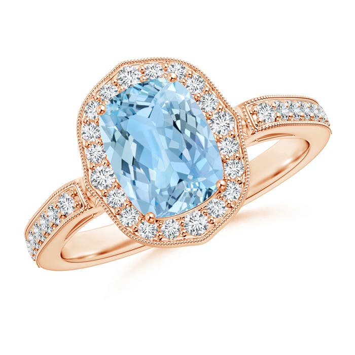 AAAA - Aquamarine / 1.52 CT / 14 KT Rose Gold