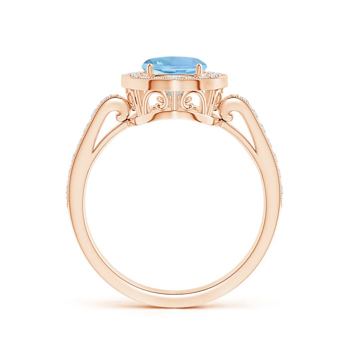 AAAA - Aquamarine / 1.52 CT / 14 KT Rose Gold